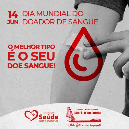 14 de Junho Dia Mundial do Doador de Sangue