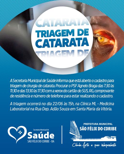 AVISO - TRIAGEM DE CATARATA